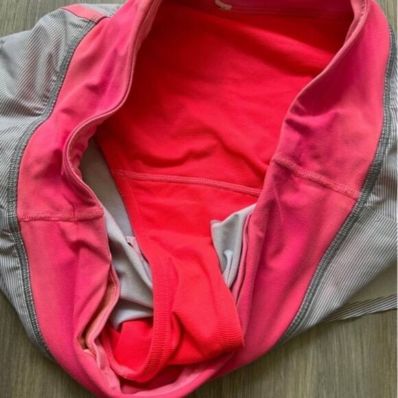 Lululemon Run: Speed Short *Naked Seam Wee Stripe Printed White Fossil / Flash. - Picture 3 of 4